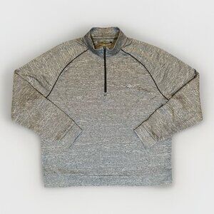 Greg Norman Golf Shark 1/4 Zip Pullover Sweatshirt Men's Size XL Gray Layering